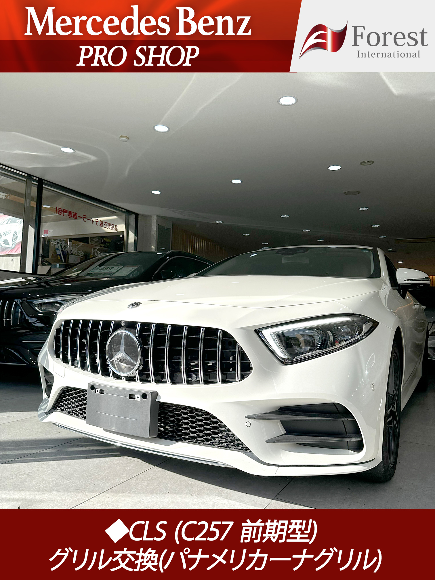C257 CLS グリル交換　パナメリカーナ
