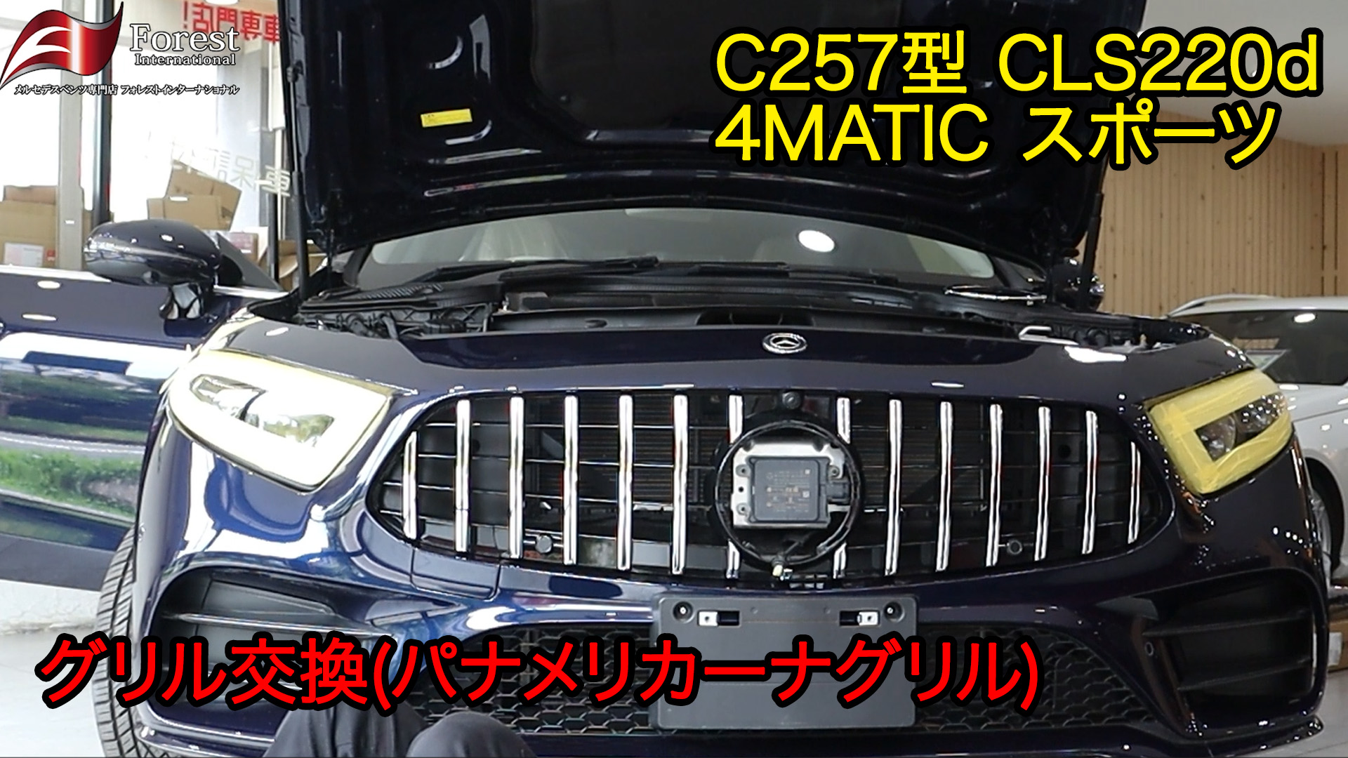 C257 CLS グリル交換　パナメリカーナグリル