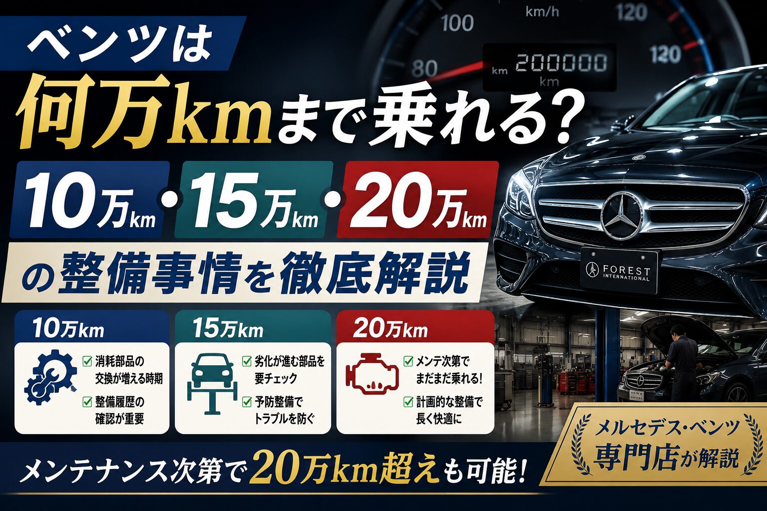 長く乗り続けるメルセデス・ベンツのイメージ